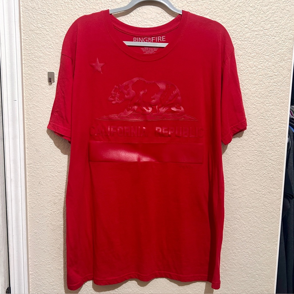 NWOT Men’s Ring Of Fire California Republic Tshirt Sz XL